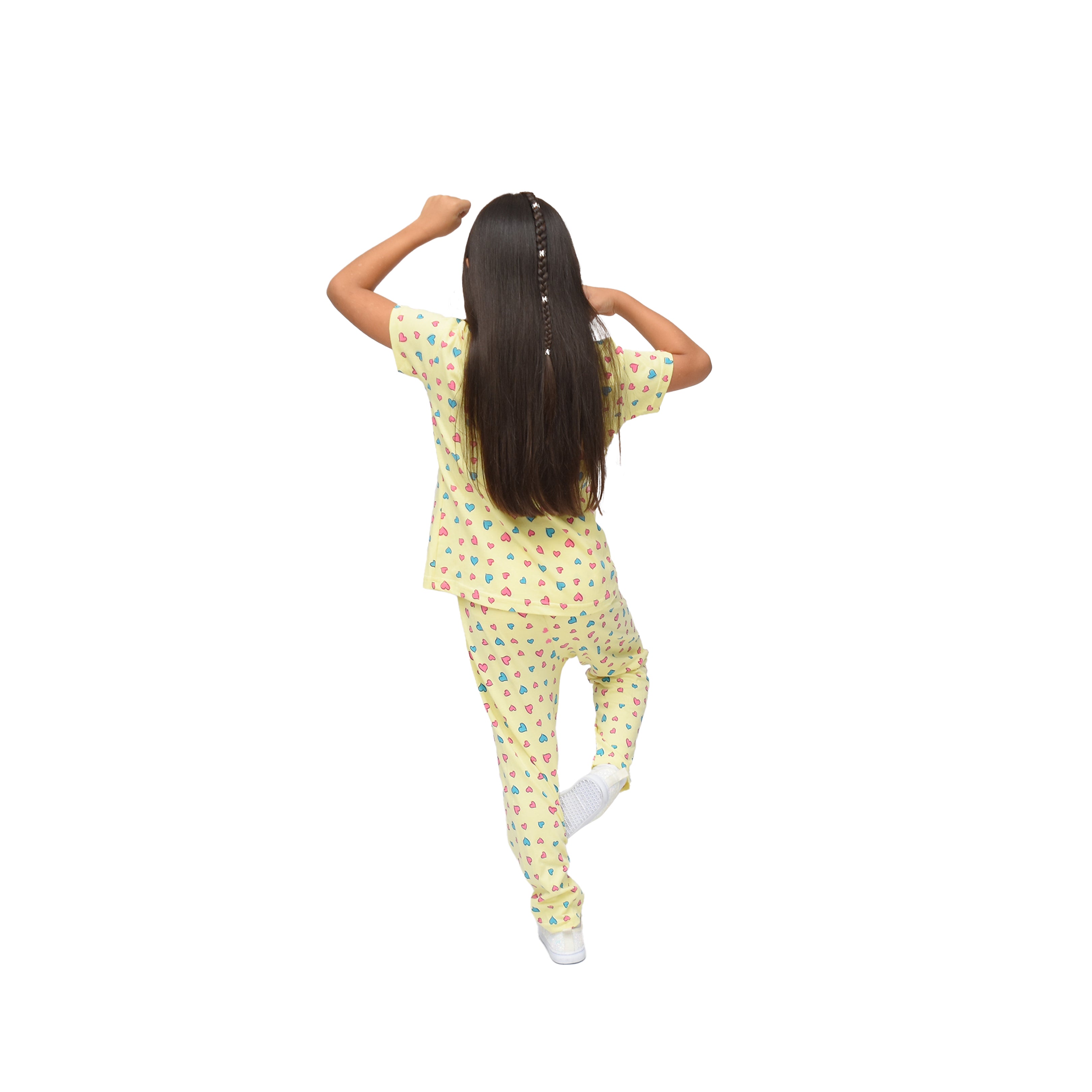 Pijama con estampado de corazones 2-8 años