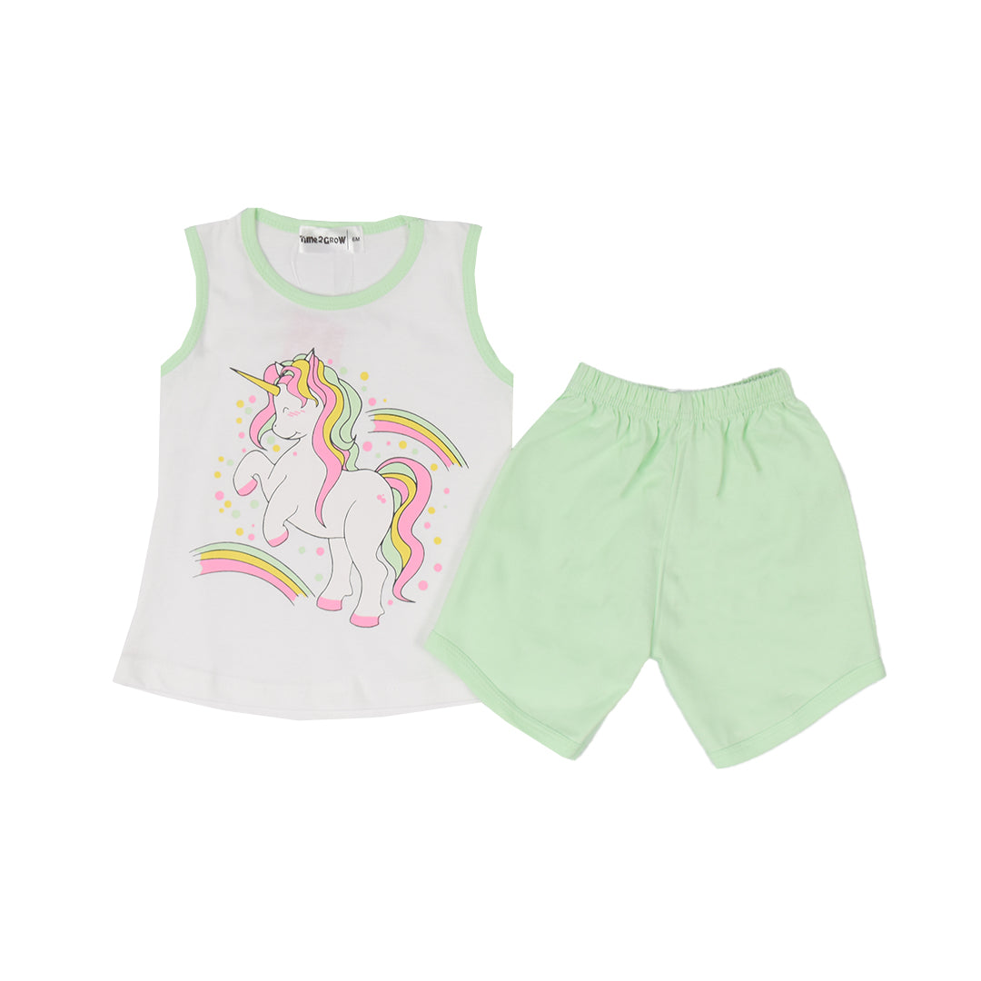 Conjunto Encantado de Unicornio y Arcoíris 6-24 meses